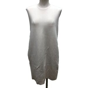 Max Mara Shift Dress Womens 10 12 Ivory Sleeveless Knee Length Career Teacher